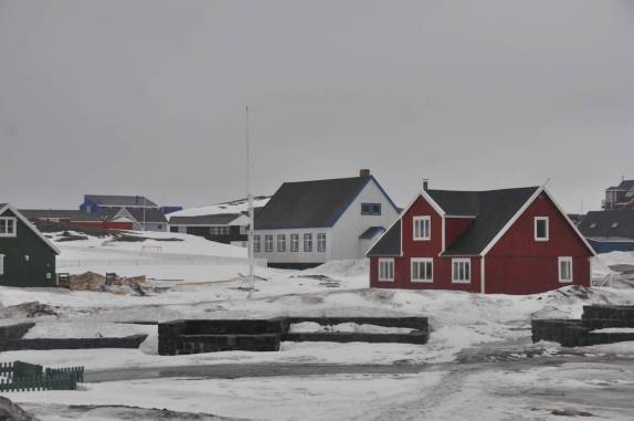 Aspecto de Nuuk, capital da Groelândia